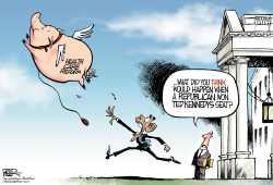 WHEN PIGS FLY by Nate Beeler