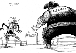 GUNFIGHT OBAMA VS BANKERS by Petar Pismestrovic