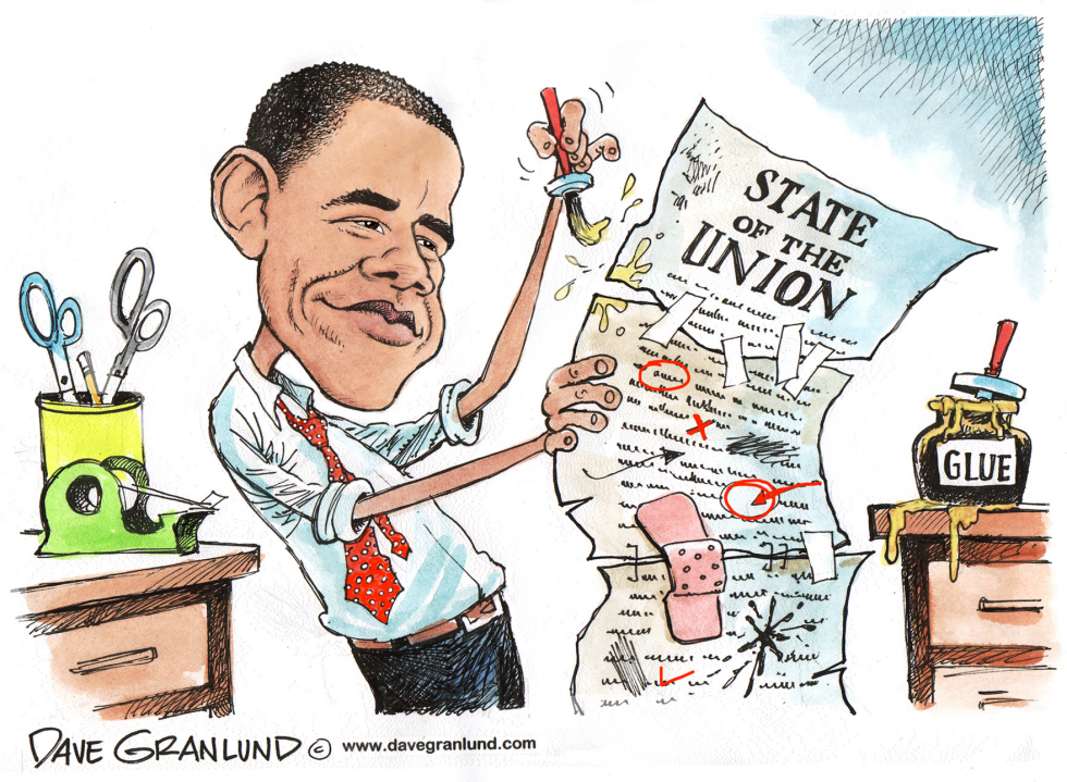  OBAMA AND STATE OF THE UNION by Dave Granlund