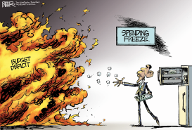 OBAMA TO FREEZE SPENDING by Nate Beeler