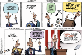 OBAMA EXPLAINS by Nate Beeler