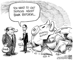 SERIOUS ABOUT BANK REFORM by Adam Zyglis