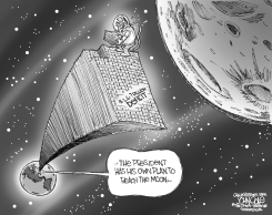 OBAMA MOON MISSION by John Cole