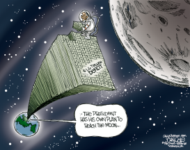 OBAMA MOON MISSION by John Cole