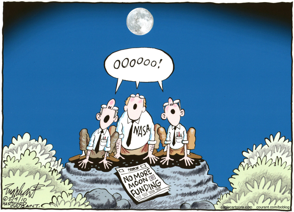  NO MOON FOR NASA by Bob Englehart