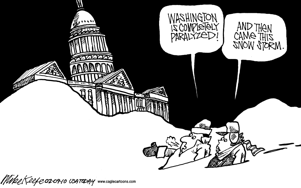  DC SNOW STORM  by Mike Keefe