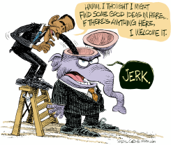 OBAMA LOOKING FOR GOP IDEAS by Daryl Cagle