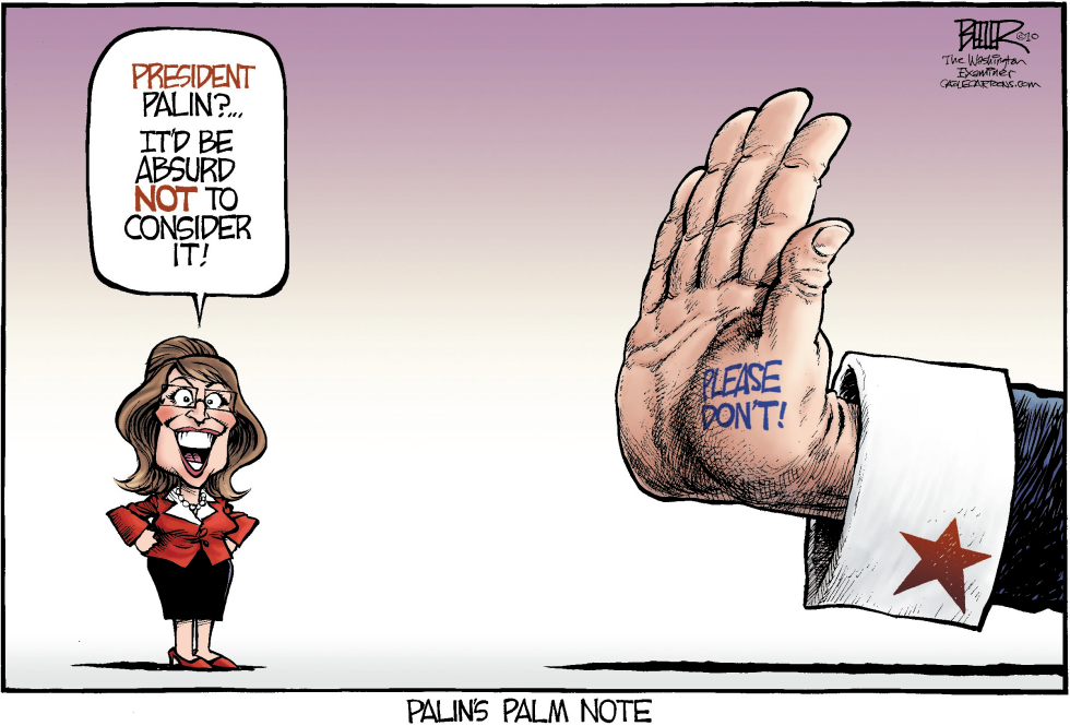  NOTE FOR PALIN by Nate Beeler