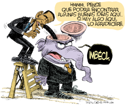 OBAMA BUSCA IDEAS DEL GOP  by Daryl Cagle