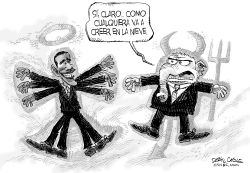 OBAMA Y LOS ANGELES EN NIEVE DEL GOP by Daryl Cagle