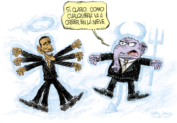 OBAMA Y LOS ANGELES EN NIEVE DEL GOP  by Daryl Cagle