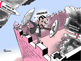 AHMADINEJAD'S DILEMMA by Paresh Nath