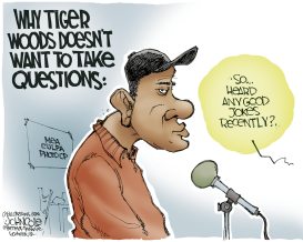 TIGER WOODS AND THE PRESS by John Cole