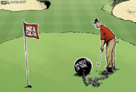 TIGER WOODS POTEA  by Nate Beeler