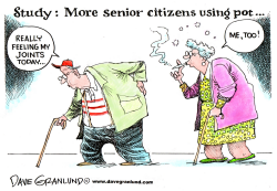 MORE SENIOR CITIZENS SMOKING POT by Dave Granlund