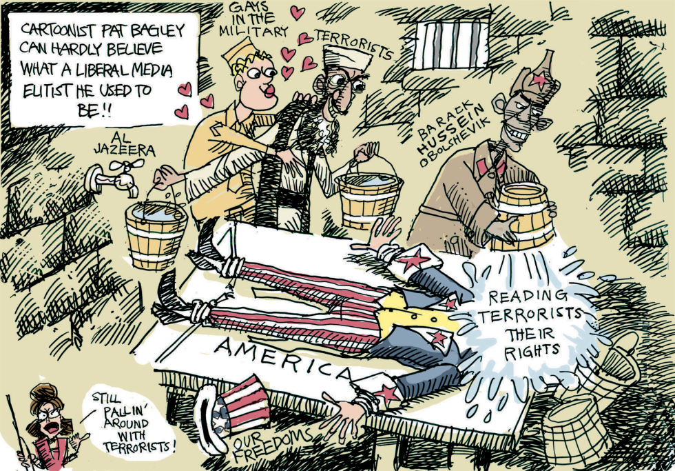  WATERBOARD OF FREEDOM by Pat Bagley