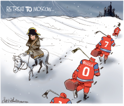 RUSSIAN HOCKEY TEAM OUT by Patrick Corrigan