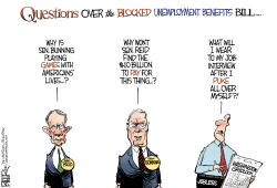 UNEMPLOYMENT BENEFITS BILL by Nate Beeler