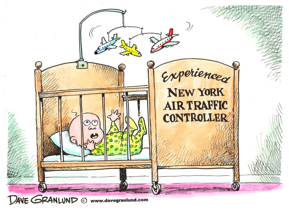  KIDS AS AIR TRAFFIC CONTROLLERS by Dave Granlund