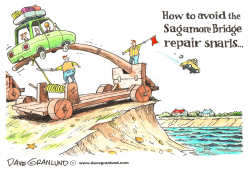 CAPE COD'S SAGAMORE BRIDGE REPAIRS by Dave Granlund