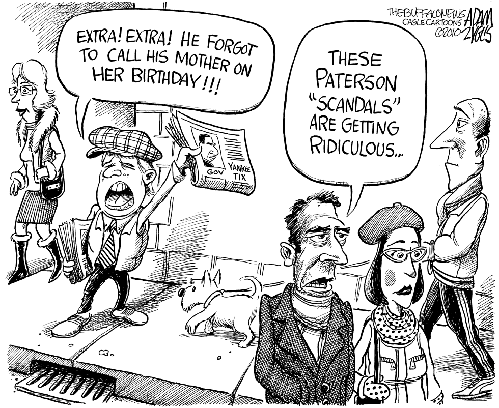  NY MORE PATERSON SCANDALS by Adam Zyglis