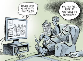 IRAQI ELECTIONS II by Patrick Chappatte