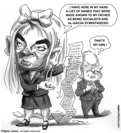 LIZ CHENEY AS JOE MCCARTHY by Taylor Jones