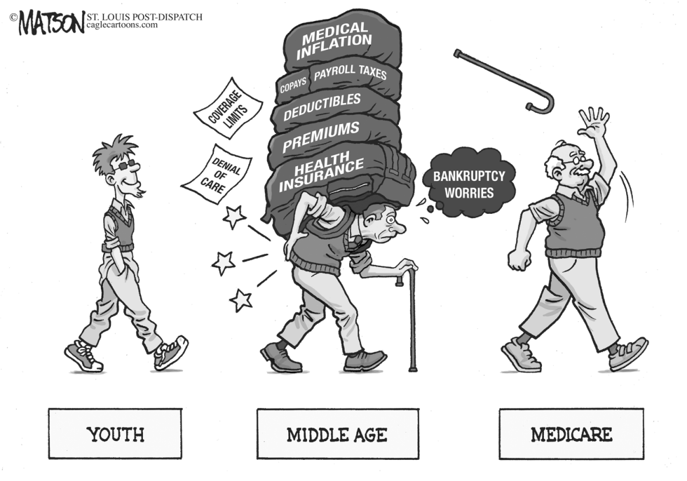  THE THREE STAGES OF HEALTH INSURANCE by RJ Matson