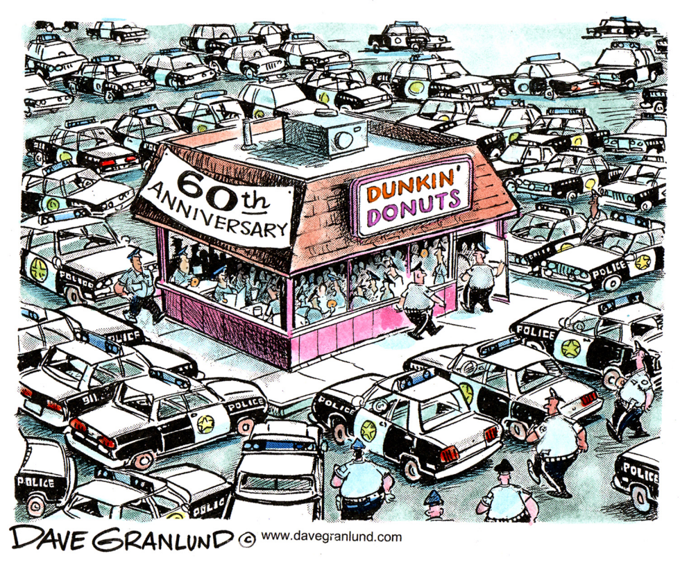  DUNKIN' DONUTS 60TH ANNIVERSARY by Dave Granlund