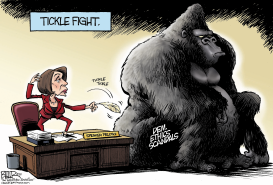 TICKLE FIGHT by Nate Beeler