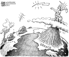 GREEK MOUNTAIN OF DEBT by Adam Zyglis