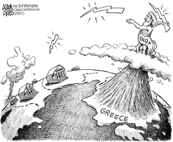 GREEK MOUNTAIN OF DEBT by Adam Zyglis