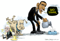 ISRAEL BAD DOGGIE  by Daryl Cagle