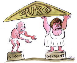 GREECE GERMANY AND THE EURO  by Christo Komarnitski