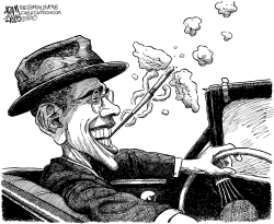 OBAMA SMOKING NEW DEAL by Adam Zyglis