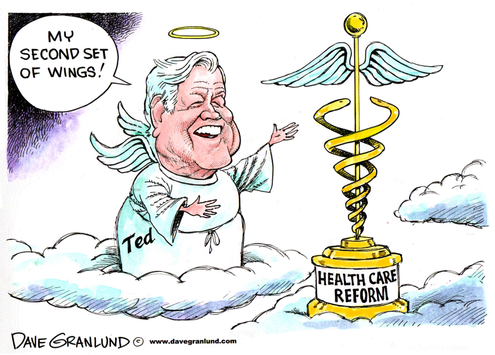  TED KENNEDY'S HEALTH CARE WINGS by Dave Granlund