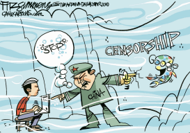 INTERNET CENSORSHIP  by David Fitzsimmons