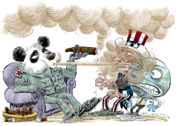 EL CIGARRO APESTOSO- CHINA-GOOGLE  by Daryl Cagle