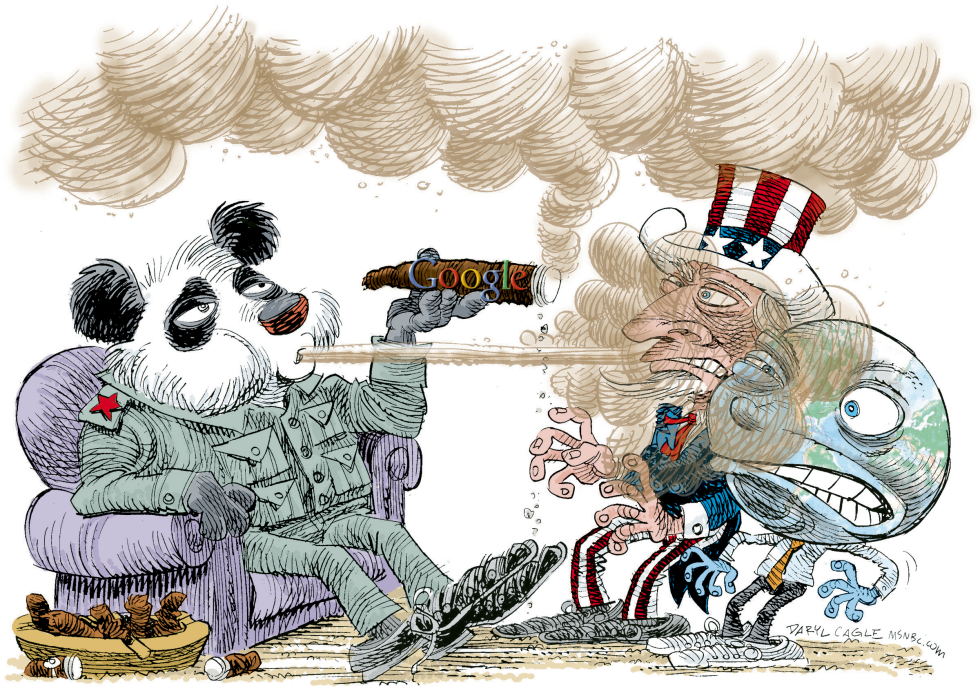  EL CIGARRO APESTOSO- CHINA-GOOGLE  by Daryl Cagle