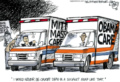 MITT AND OBAMACARE by Pat Bagley