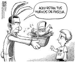 PRESUPUESTO ESTATAL DE NY TARDIO by Adam Zyglis