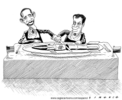 OBAMA Y MEDVEDEV by Osmani Simanca