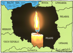 POLAND MOURNS by Bob Englehart