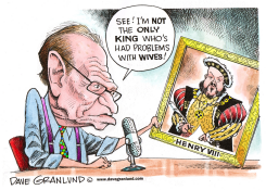 LARRY KING AND WIVES by Dave Granlund