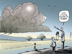 ASH CLOUD BLOCKS AIR TRAFFIC by Patrick Chappatte