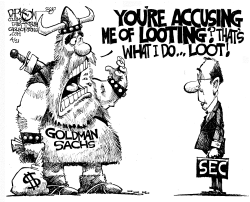 GOLDMAN SACHS LOOTING by John Darkow