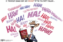 WHAT OBAMA FINDS AMUSING by Nate Beeler