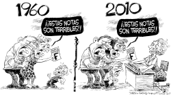 MAESTROS EN 1960 Y 2010 by Daryl Cagle