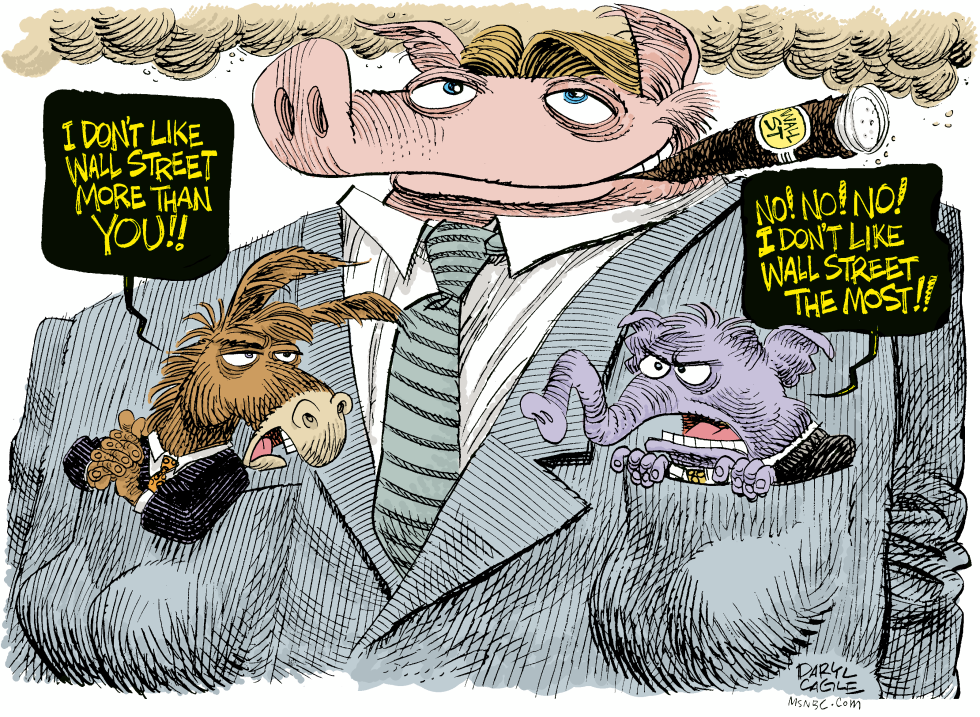  DEEP POCKETS ON WALL STREET  by Daryl Cagle