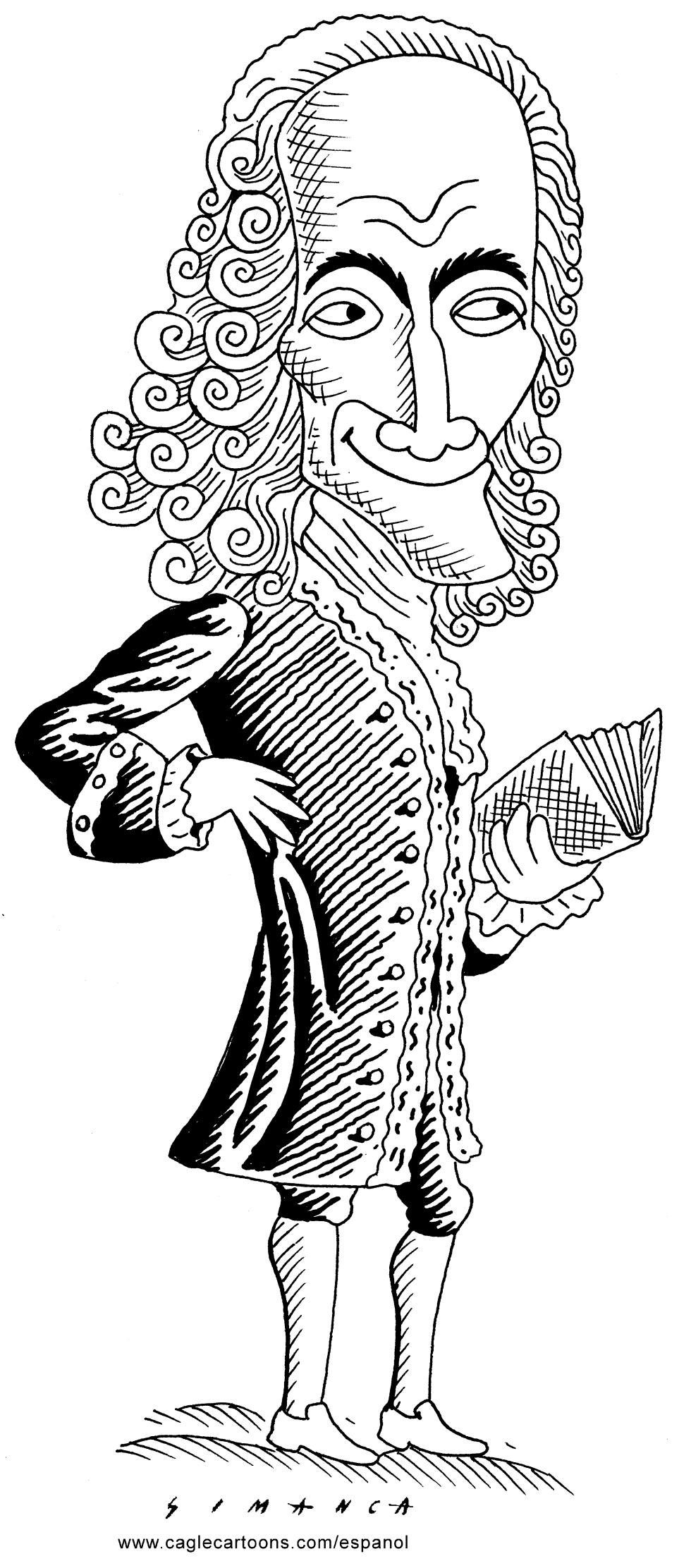  VOLTAIRE / CARICATURE by Osmani Simanca